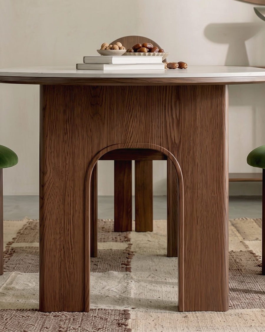 Stephanie Dining Table Set, Dark Oak & Cream 产品图 15