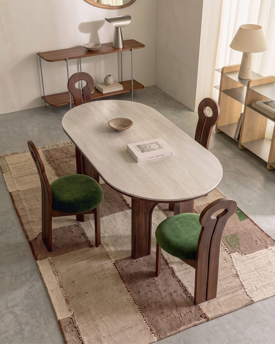 Stephanie Dining Table Set, Dark Oak & Cream 产品图 17