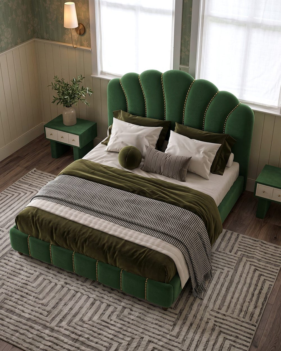 Leocadia King Size Bed, Super King Size Bed, Velvet 产品图 9