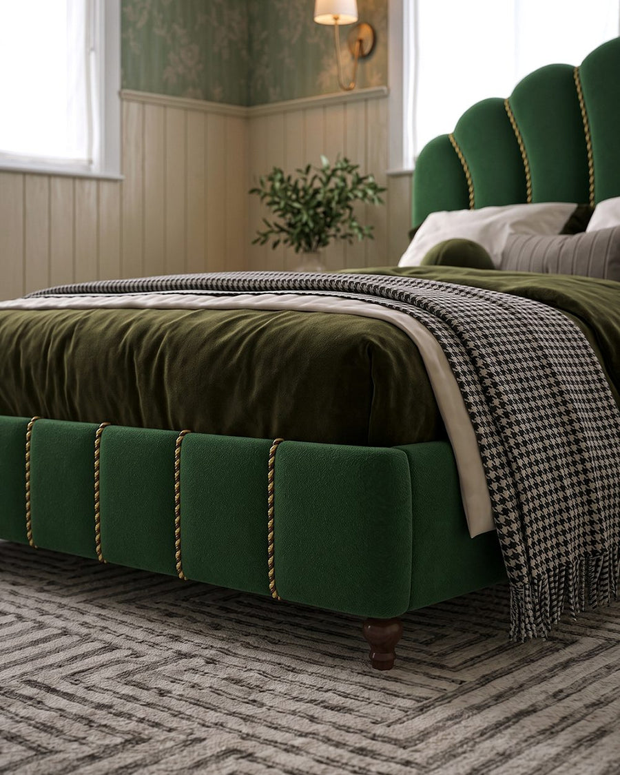Leocadia King Size Bed, Super King Size Bed, Velvet 产品图 11
