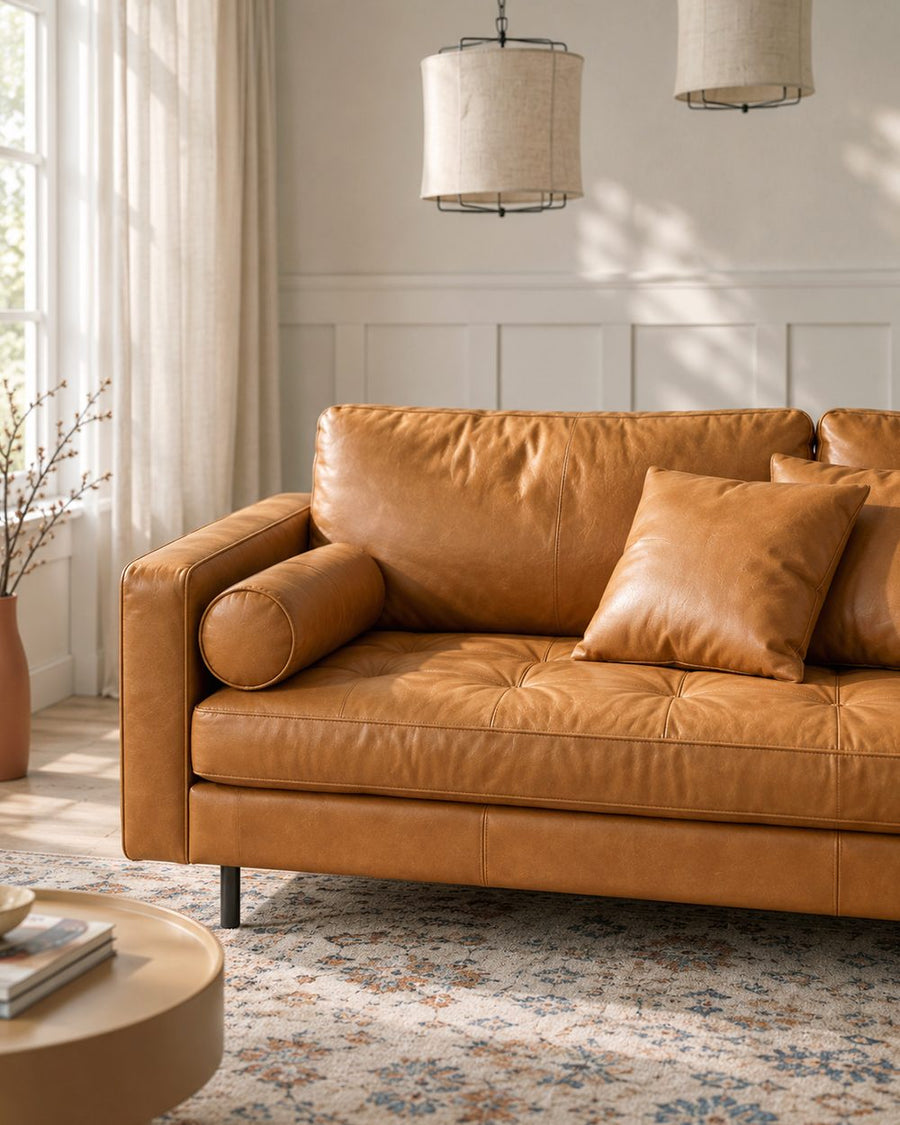 Fuller Brown Two Seater, Three Seater Sofa, Real Leather 产品图 15