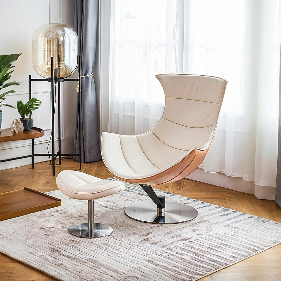 Russell Lobster Chair, With Ottoman, Walnut Texture, Armchair 产品图 9