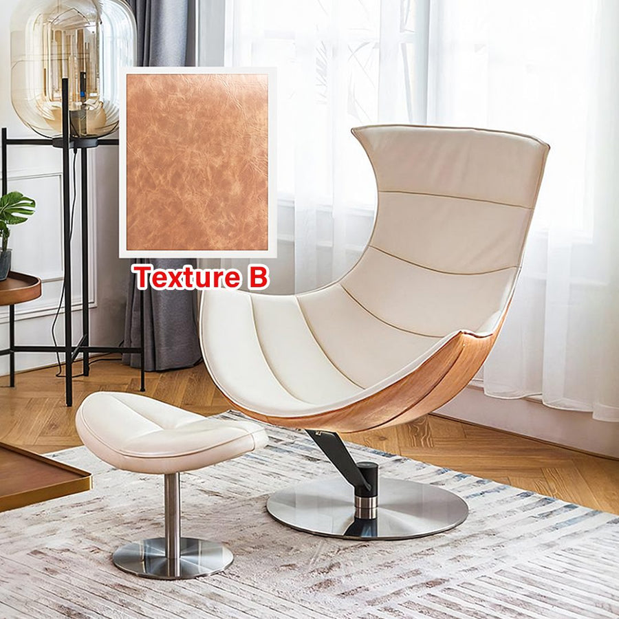 Russell Lobster Chair, With Ottoman, Walnut Texture, Armchair 产品图 12