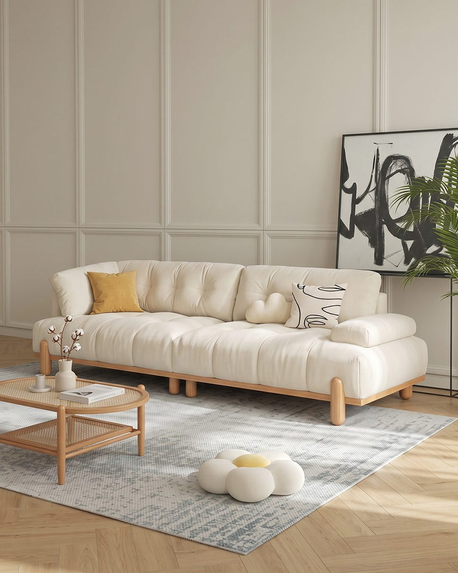 Ariadna Comfy Two Seater, Three Seater Sofa, Suede, Cream 产品图 8