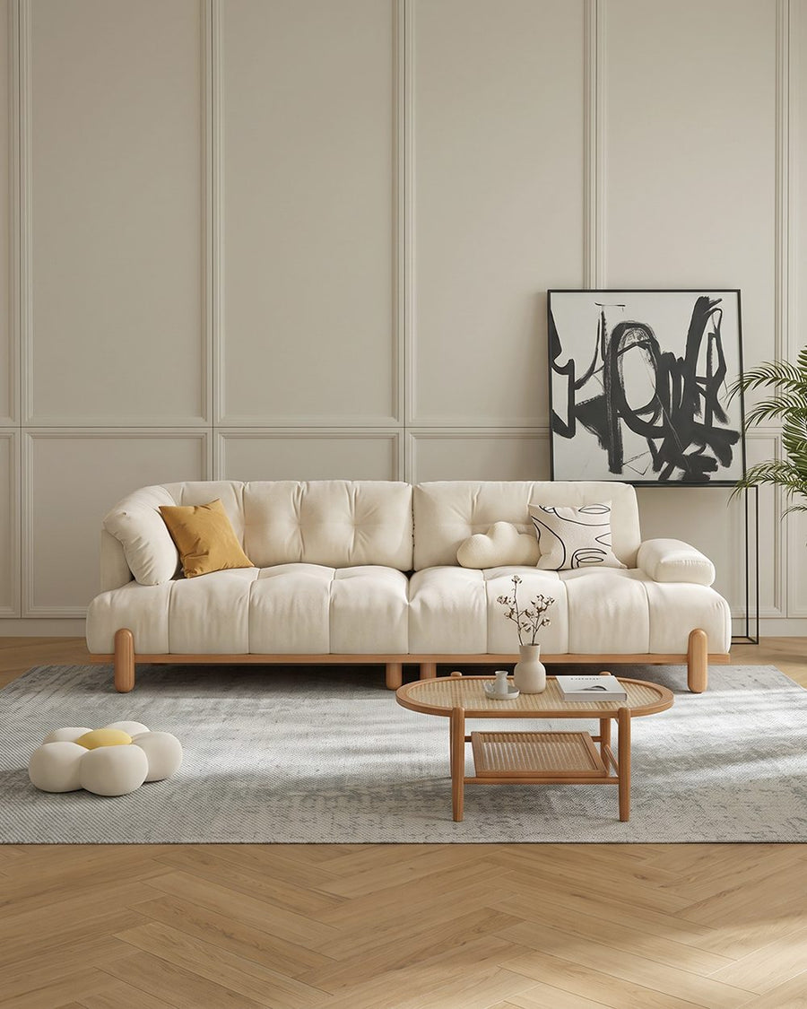 Ariadna Comfy Two Seater, Three Seater Sofa, Suede, Cream 产品图 9