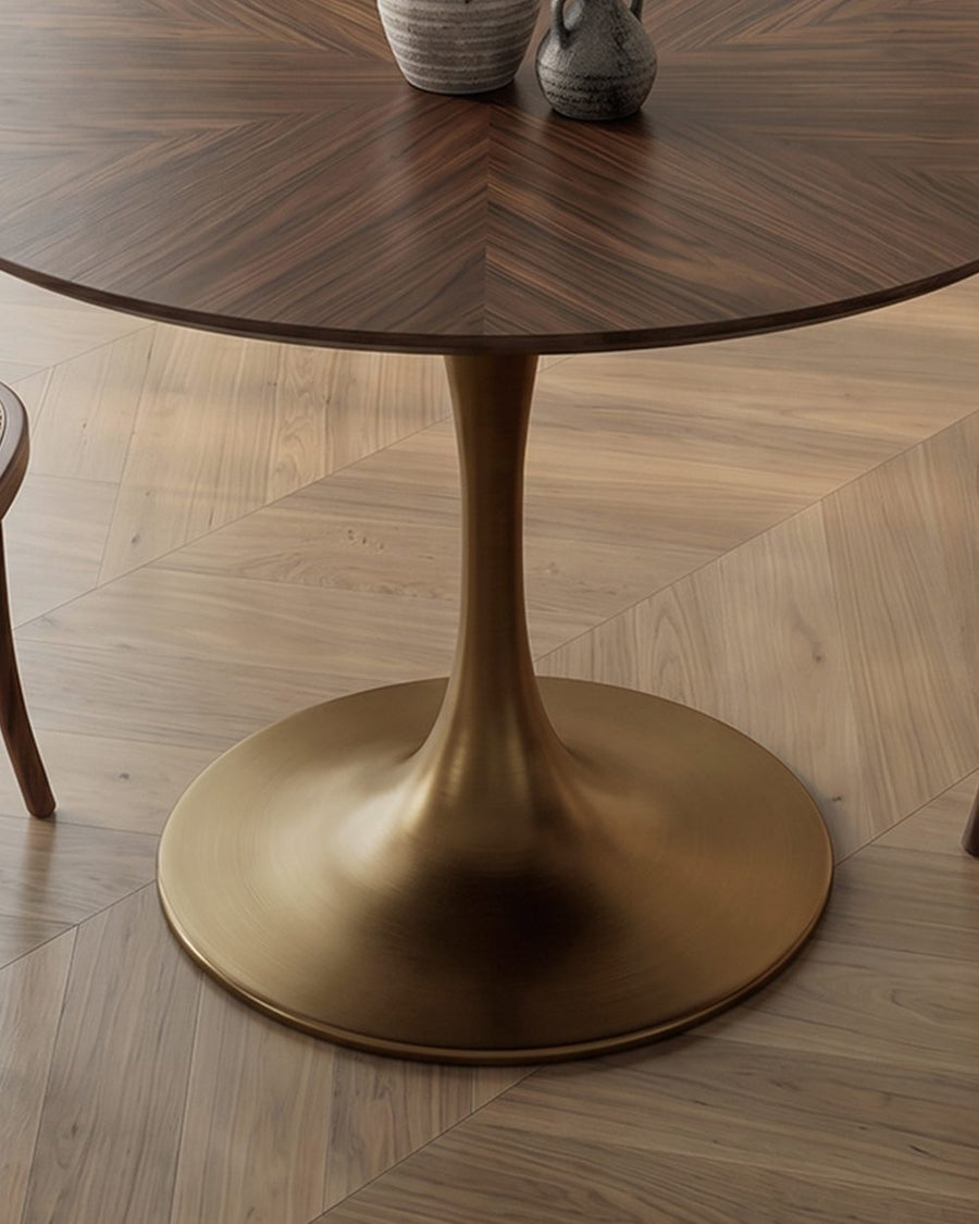 Justina Small Round Dining Table, Solid Wood 产品图 15