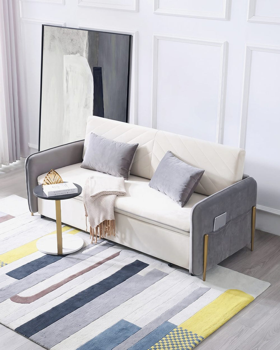 Aarav Foldable Sofa Bed, Leathaire 产品图 22