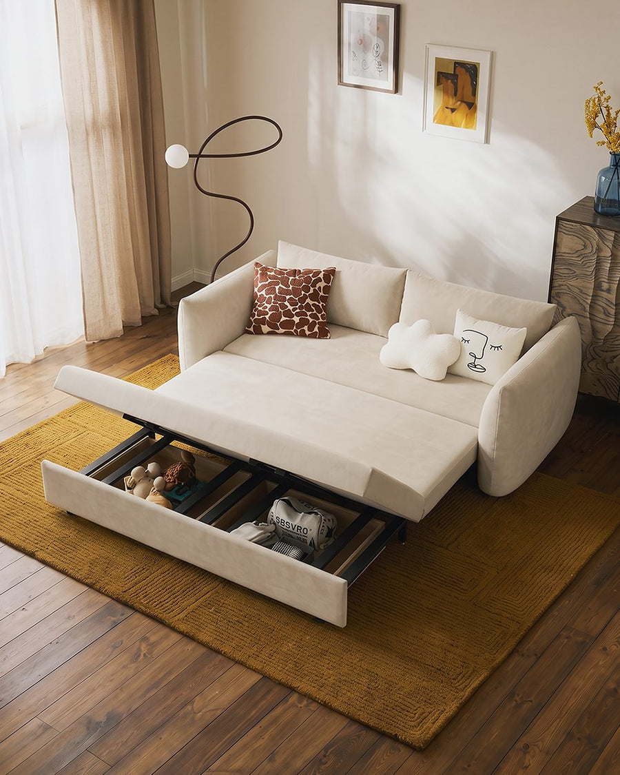 Meera Two Seater Sofa Bed with Storage, Suede 产品图 19