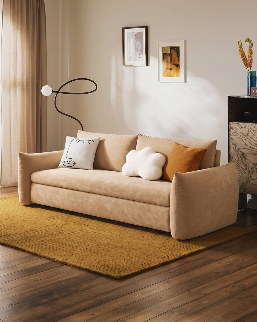 Meera Two Seater Sofa Bed with Storage, Suede 产品图 23