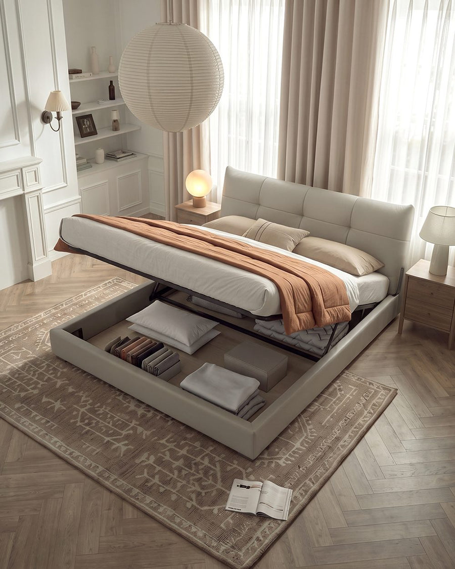 Arjun King Size Superking Size Bed, Leather 产品图 17