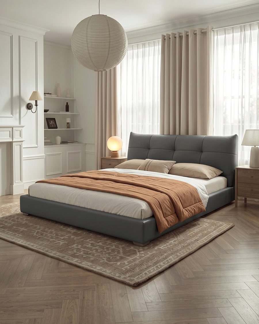 Arjun King Size Superking Size Bed, Leather 产品图 19