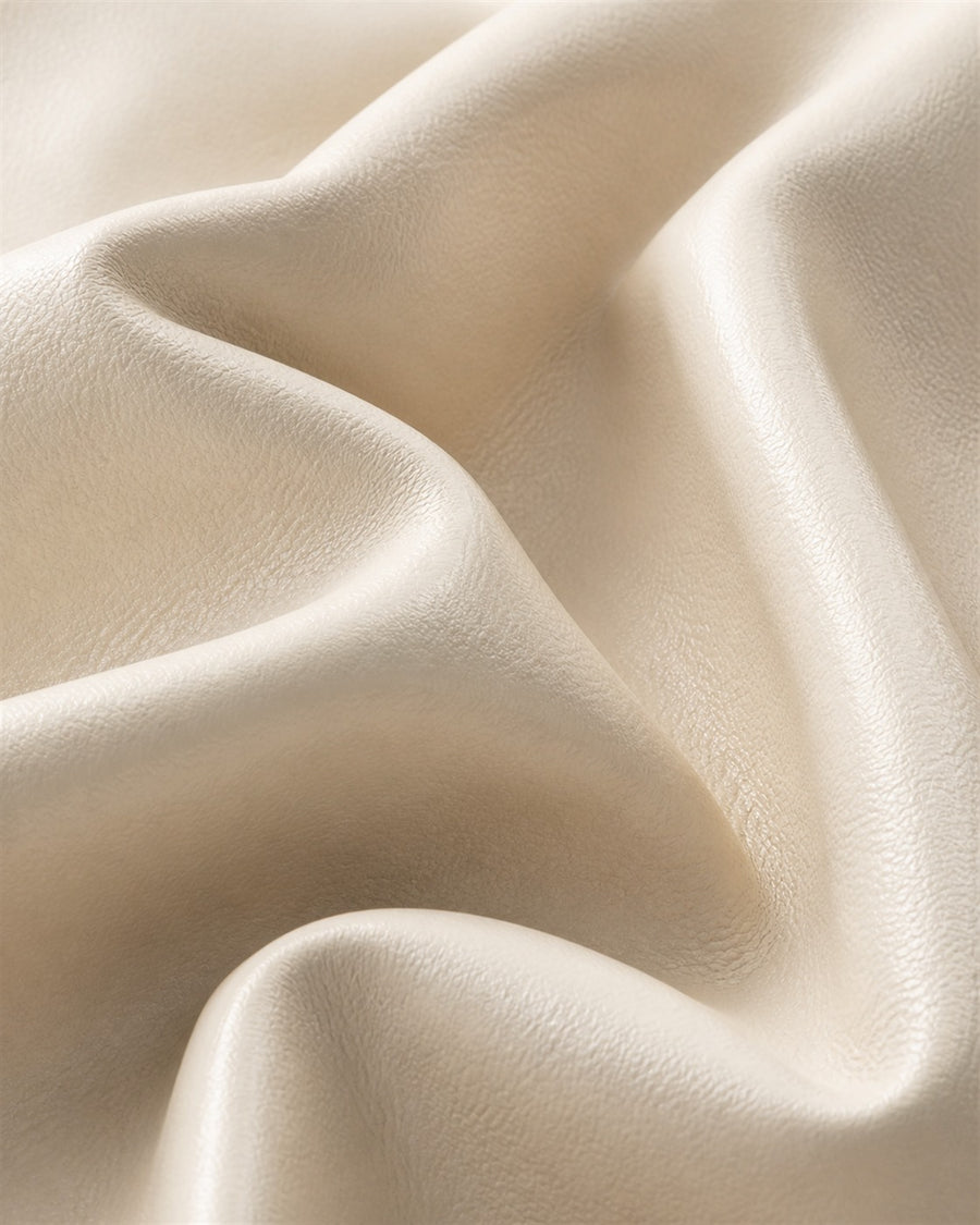 Caballero cream leathaire fabric close-up