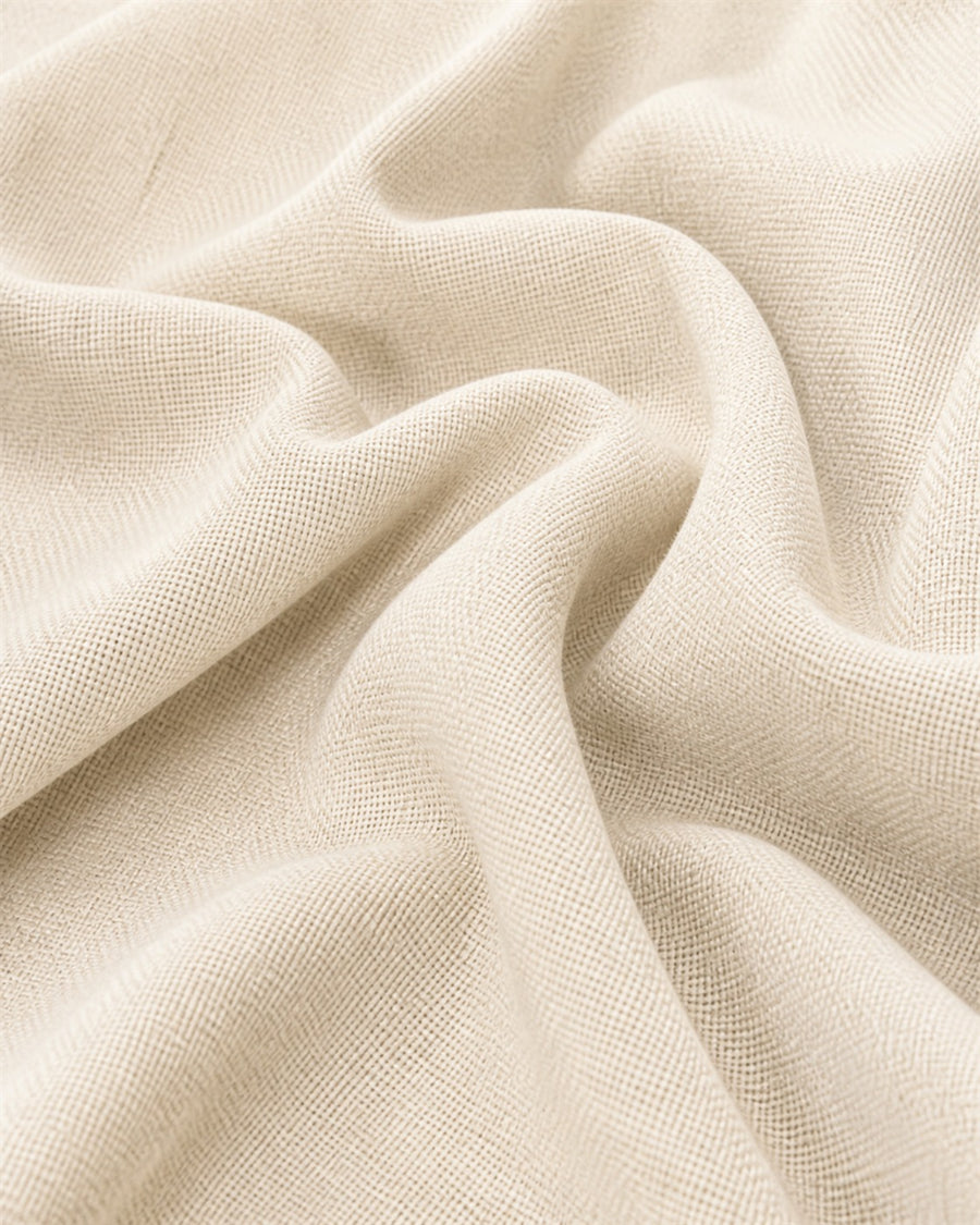 Colbert ivory linen upholstery fabric close up