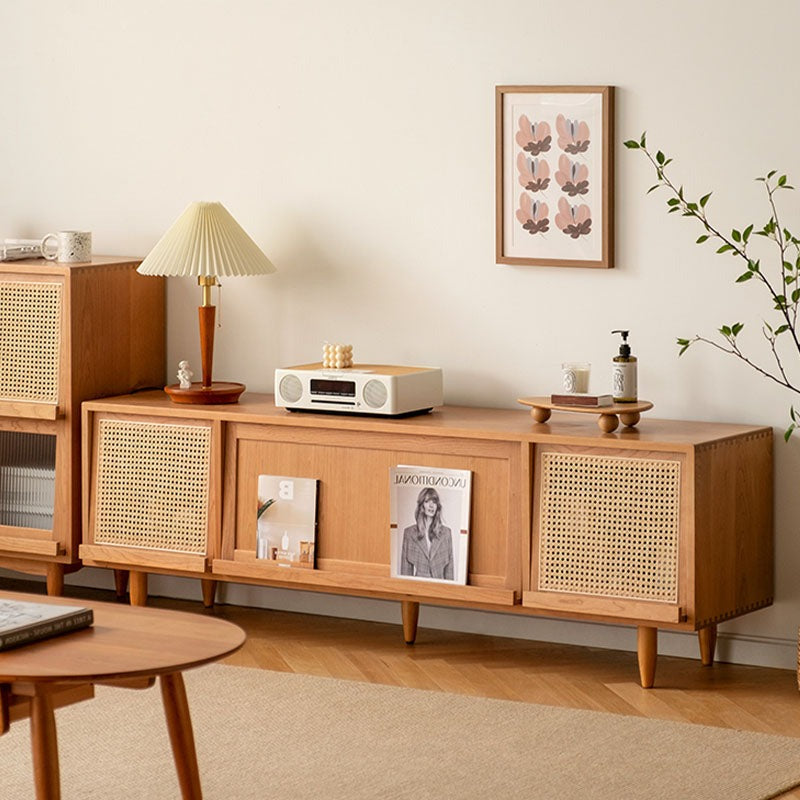 Gwendolyn Rattan TV Stand front view as a media unit
