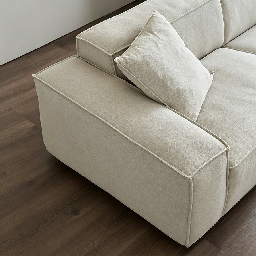 Dino Three Seater Sofa side view showing sofa proportions