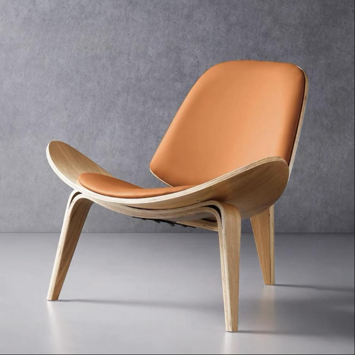 Hans Wegner CH07 Shell Chair, Ash & Orange