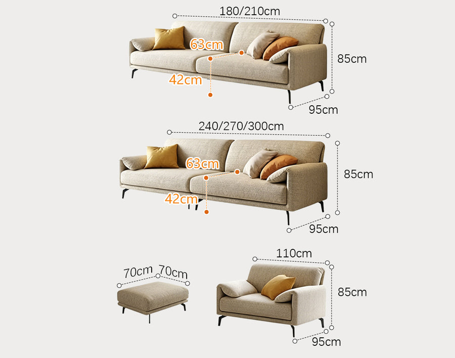 Oakley S11 Two Seater Sofa, Linen product image 9