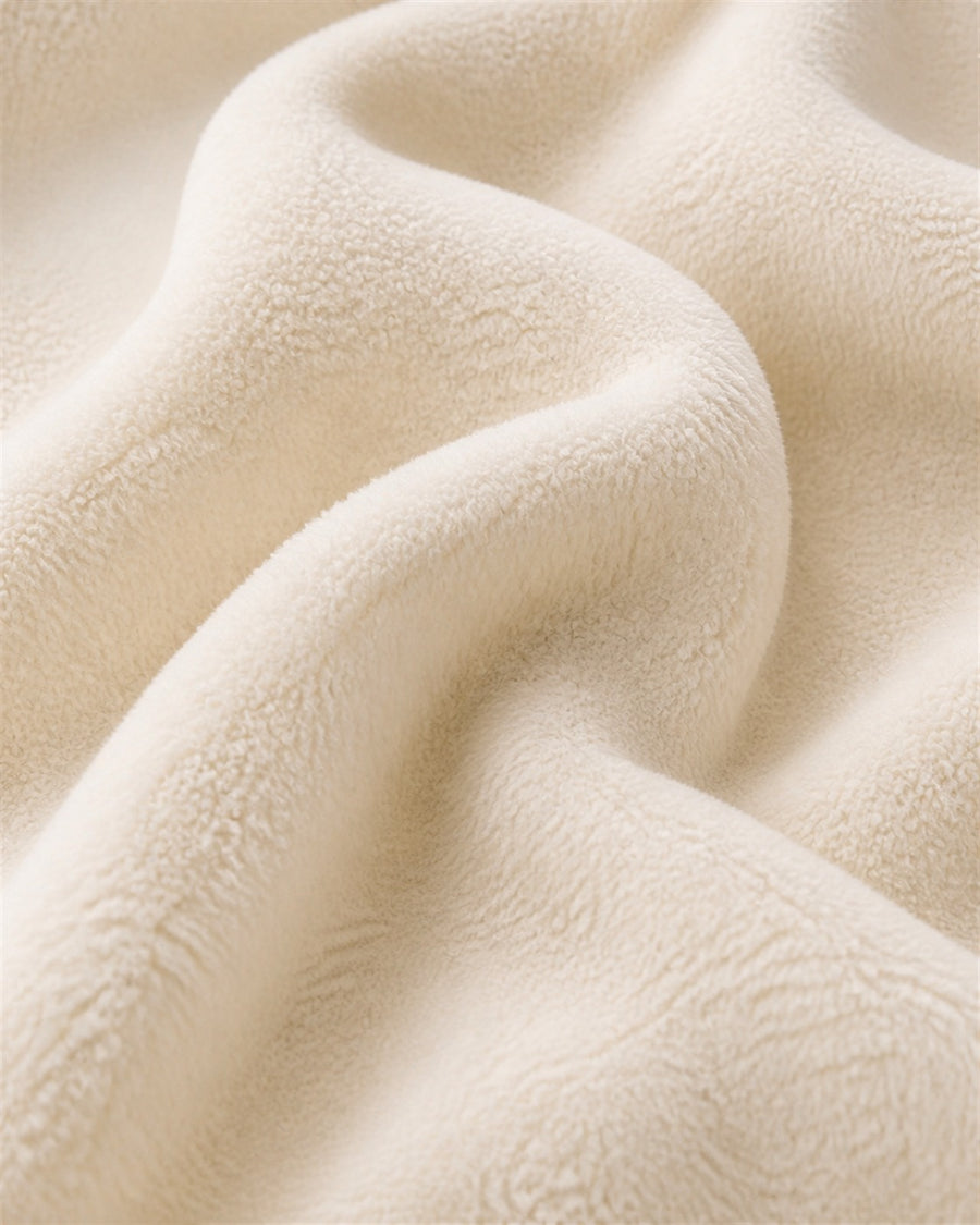 Elkins ivory soft fleece fabric close-up