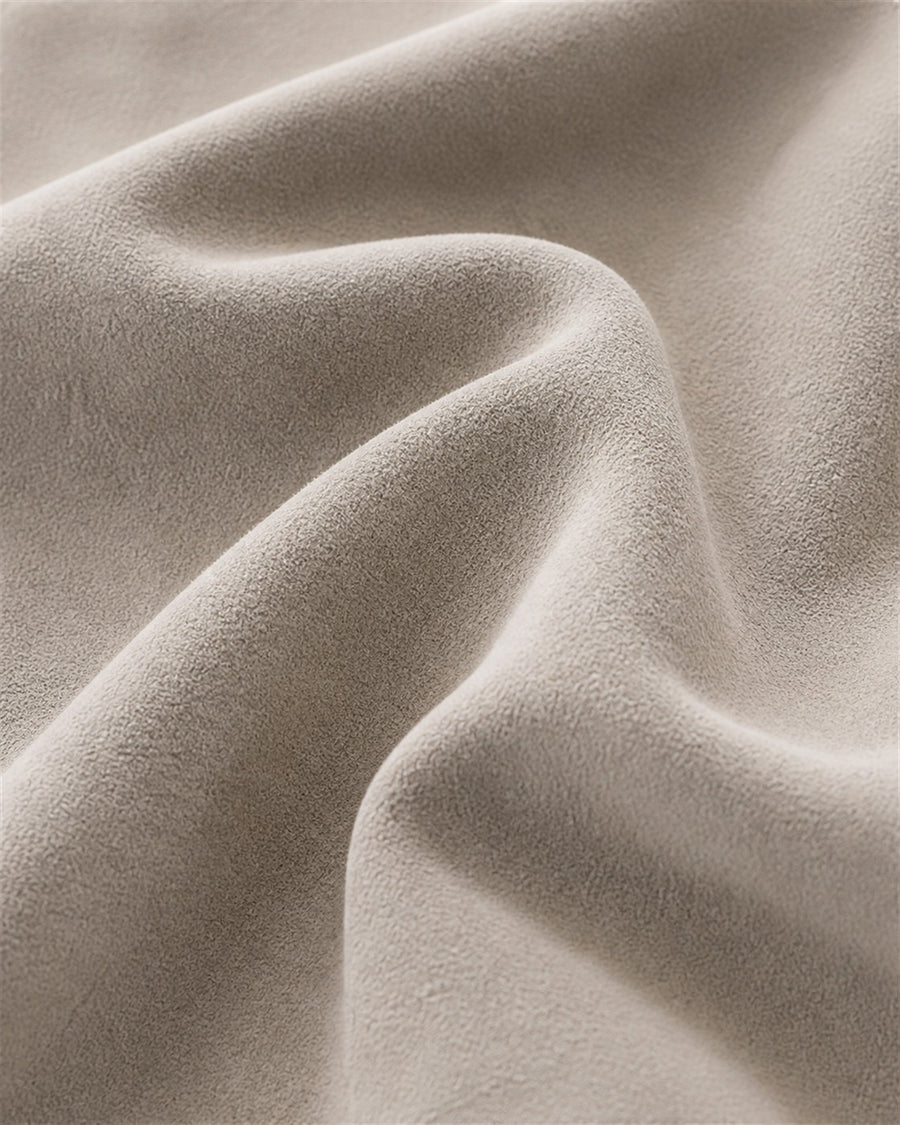 Emmanuel grey clearance suede fabric close-up