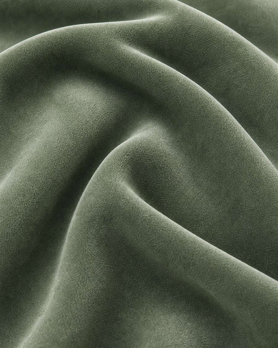Harriet green velvet material swatch