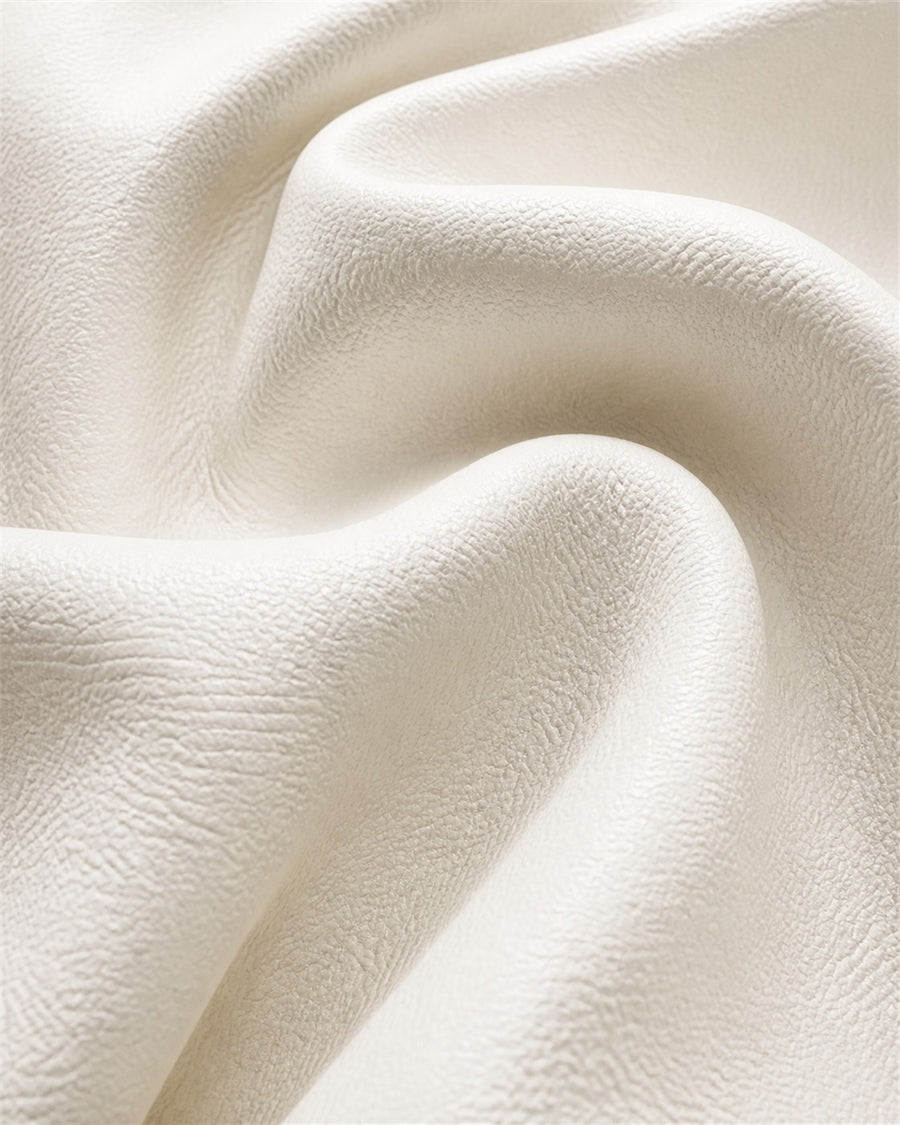 Harris white leathaire fabric close-up