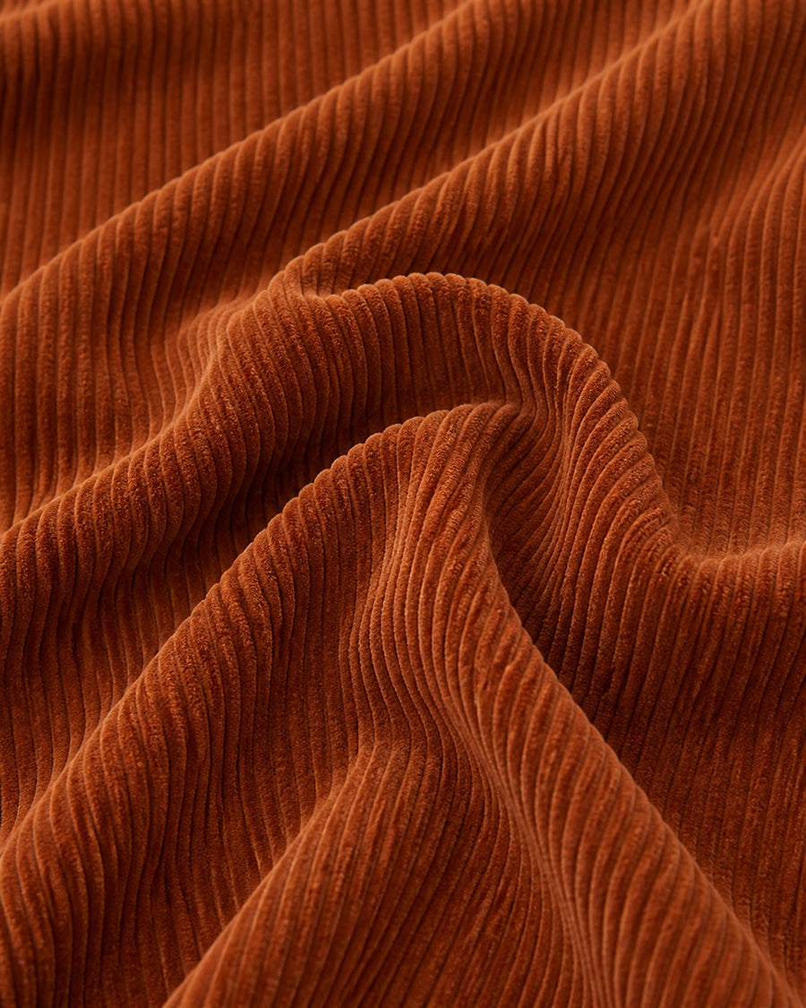 Hernandez rust corduroy fabric close-up
