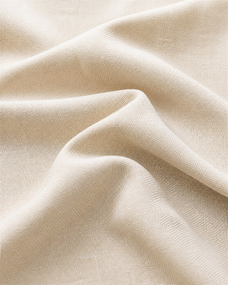 Howard oat linen upholstery fabric close up