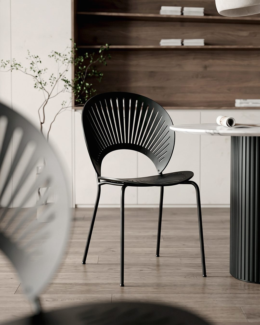 Oanez Dining Chair, Black