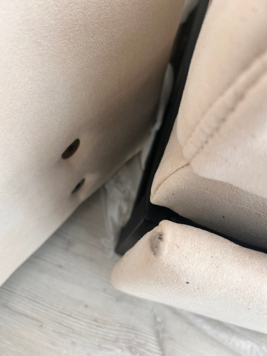 Meera Two Seater Sofa Bed with Storage, Suede 210cm / Beige (Display)