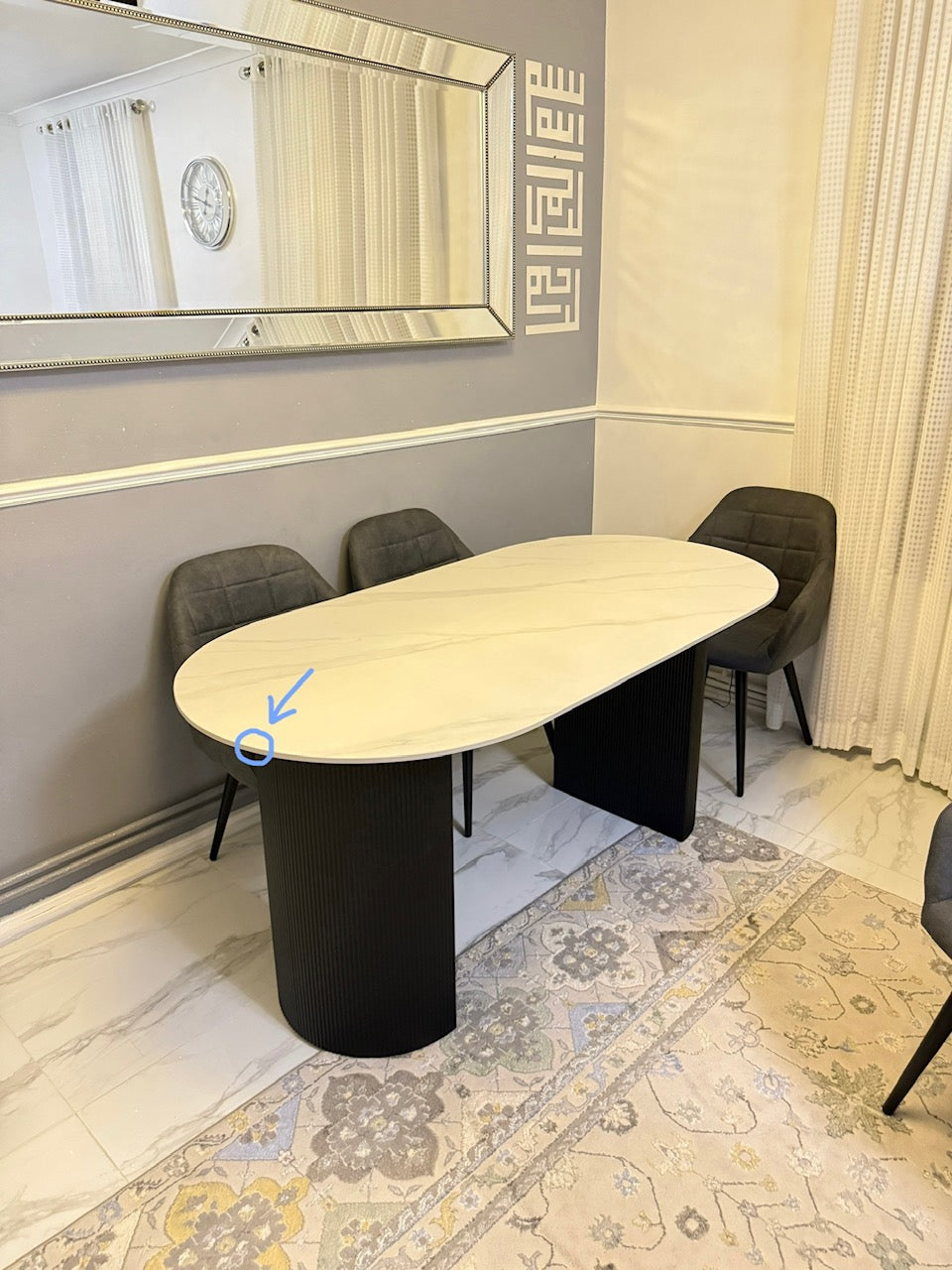 Dwight Dining Table, 160 x 80CM, Slight Damaged, Display