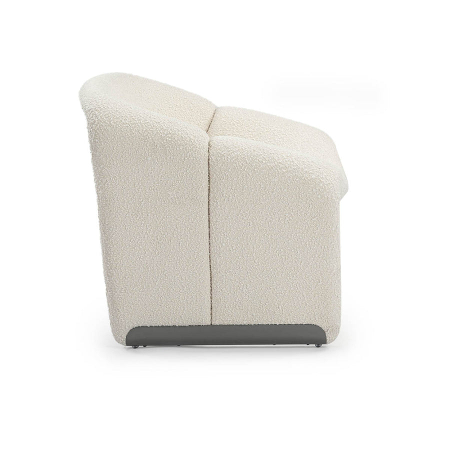 Onda Armchair, White Boucle in a modern UK home