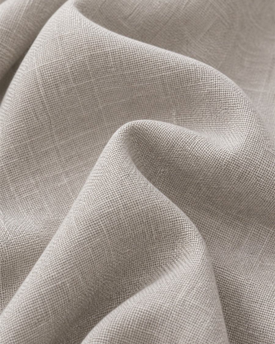 Koch light grey linen material swatch