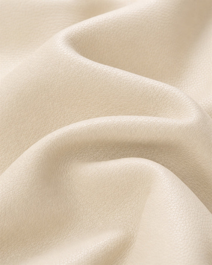 McCarthy ivory leathaire fabric close-up