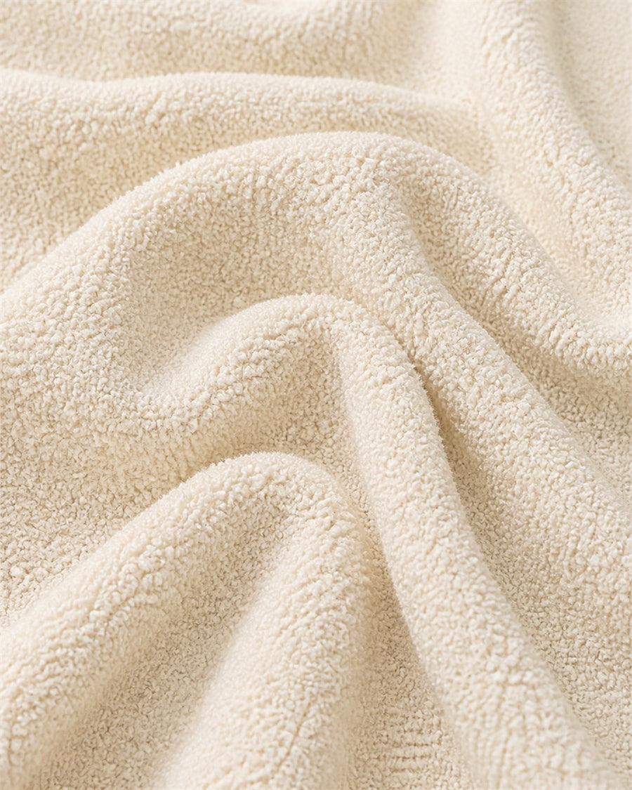 Nia cream boucle fabric close-up