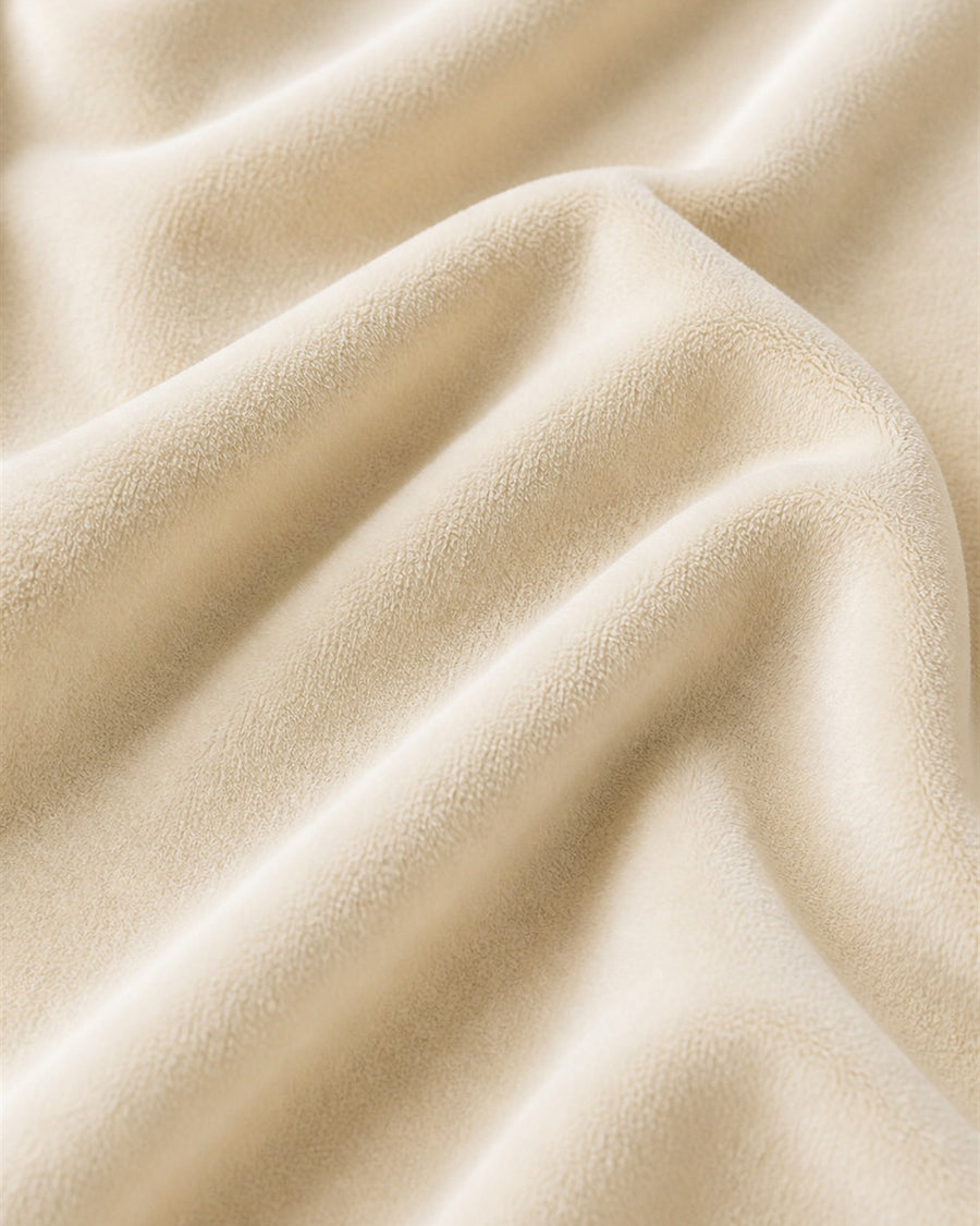 Nia cream velvet upholstery fabric close up