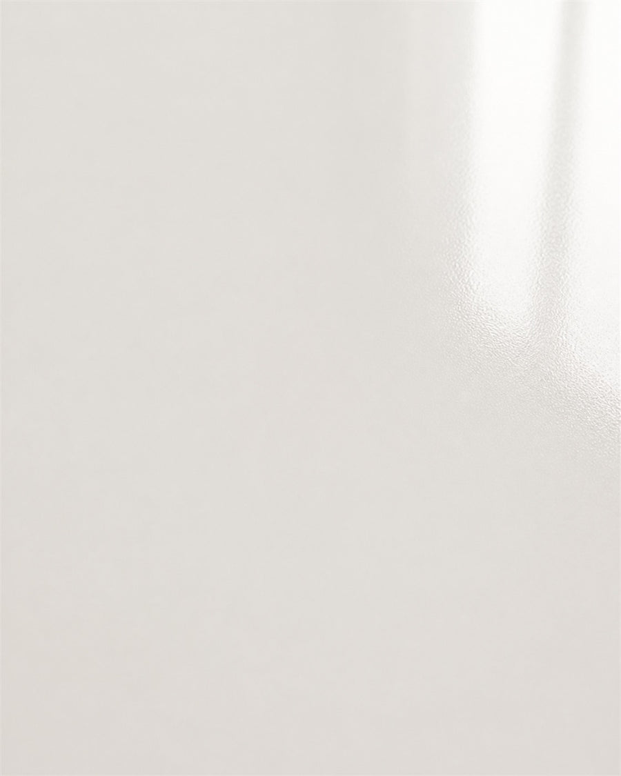 Ozzie white gloss tabletop material close-up
