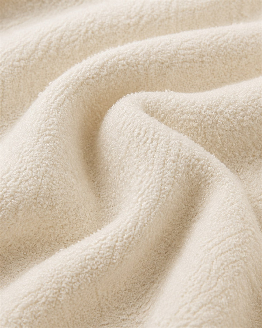 Philip ivory sheepskin material swatch