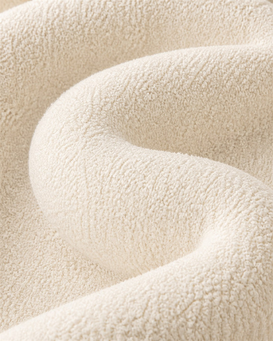 Philippa warm ivory boucle material swatch