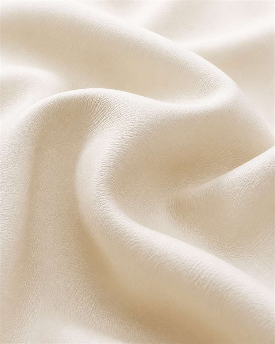 Rios ivory leathaire fabric close-up
