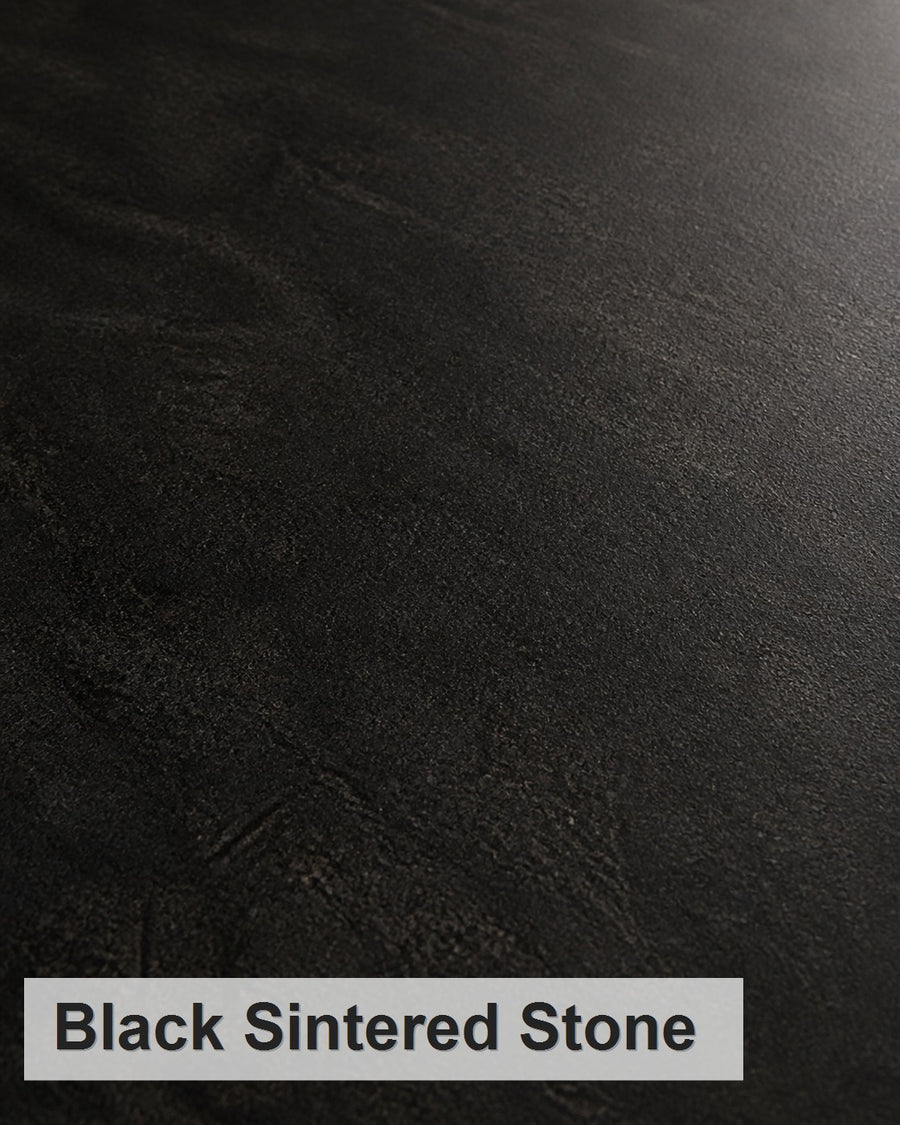 Black Sintered Stone material close-up