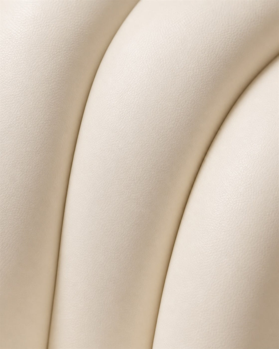 Russell ivory leathaire material swatch