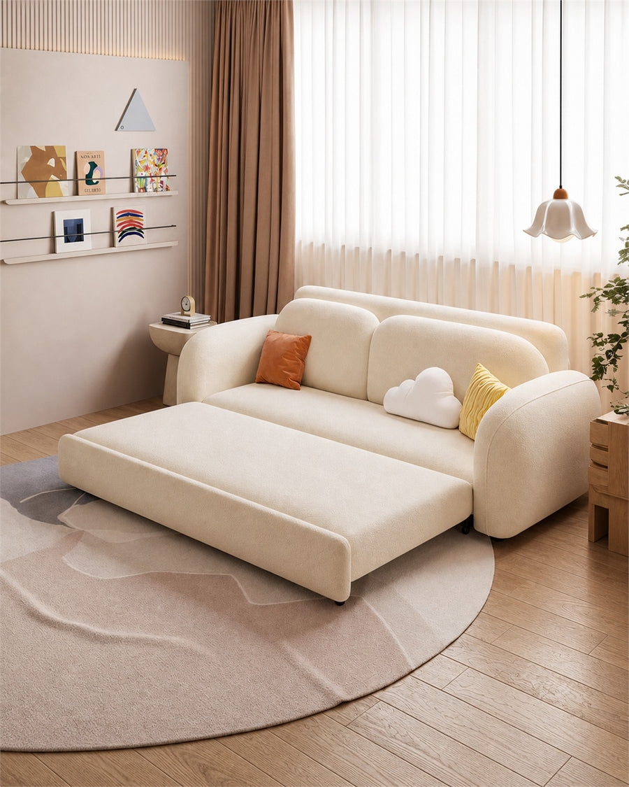 Soft Cloud sofa bed open natural 4:5 product image
