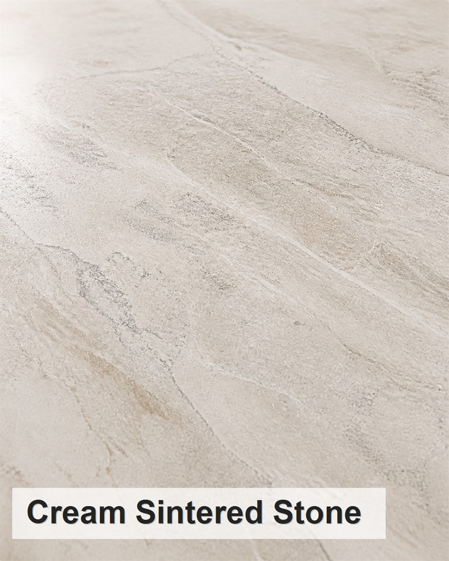 Cream Sintered Stone material close-up