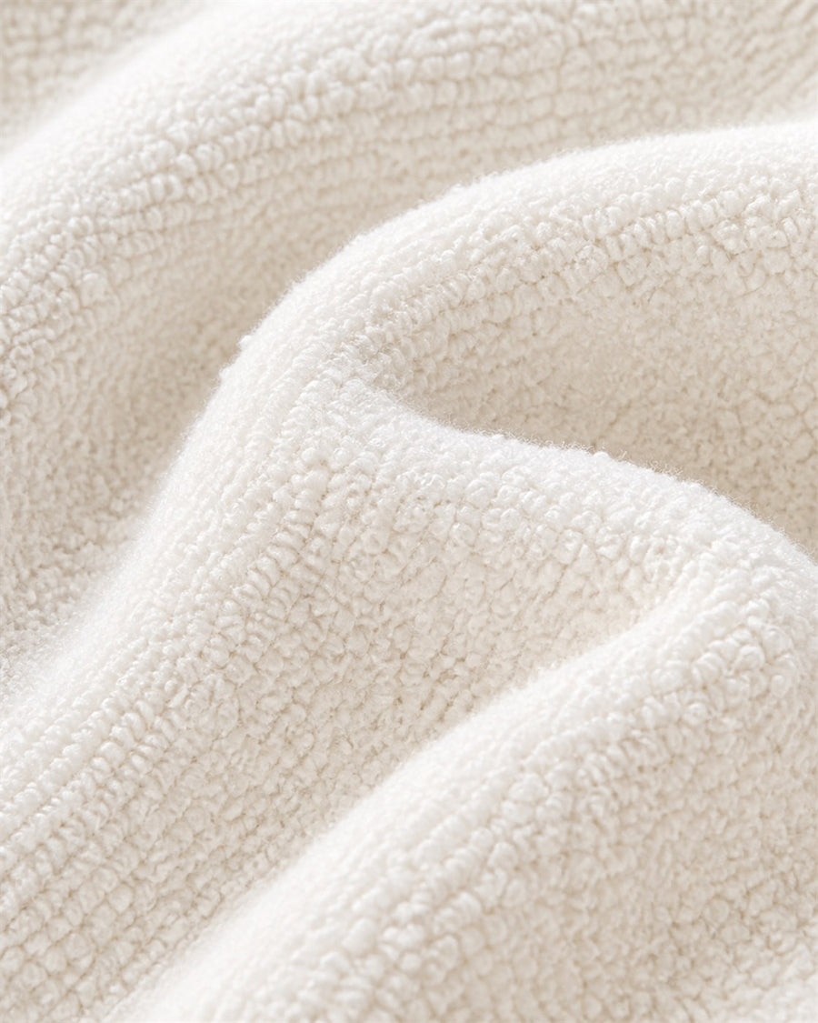 Viola white boucle material swatch