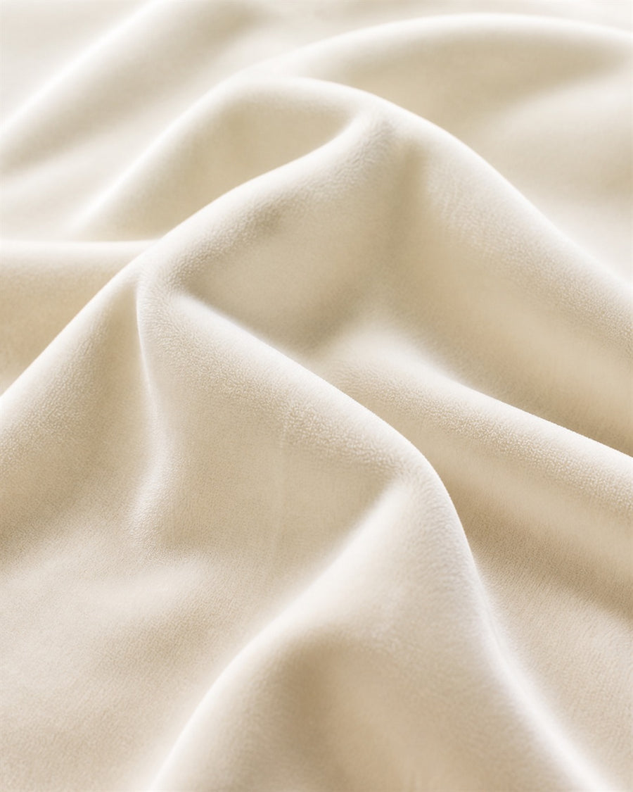 Welby ivory cream velvet material swatch