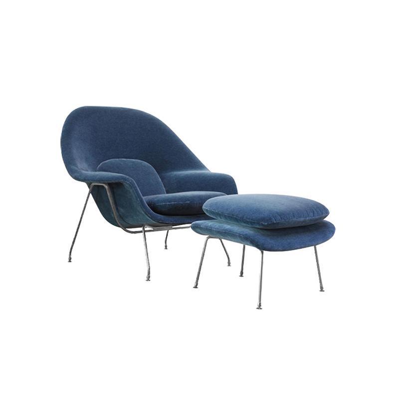 George Womb Chair And Footstool, Armchair detail view for for living room
