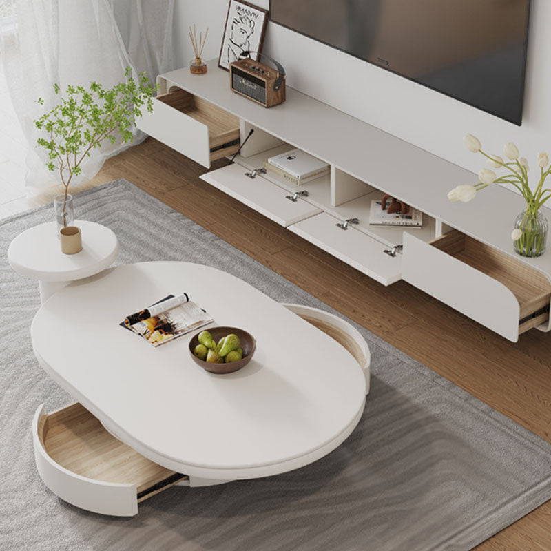 Yoho Coffee Table Set, Cream in a modern UK home