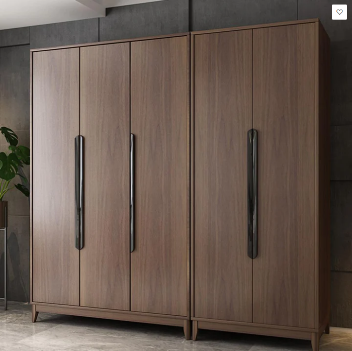Saheema KA9325 Wardrobe, Rosewood detail view for bedroom storage wardrobe