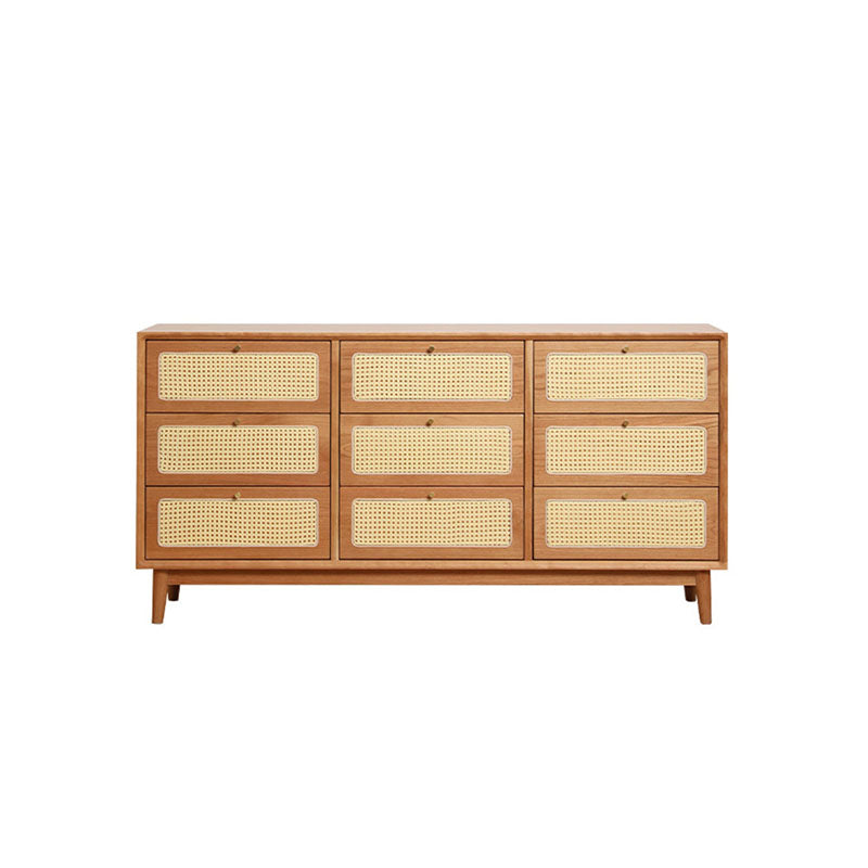 Vivian Cabinet, Rattan & Wood - storage cabinet