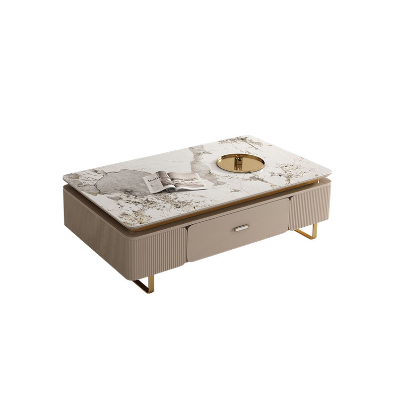 Carl Living Room Set, Carl Rectangle Coffee Table, Gold Legs-Ritconcept-Rit Concept